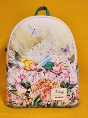 Loungefly Disney Peter Pan Tinker Bell Napping Sleeping Flowers Mini Backpack